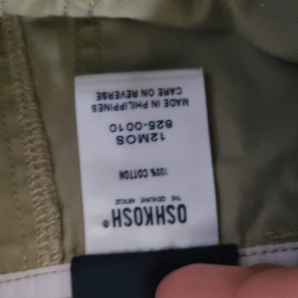 Vintage Y2K Overalls‎ baby nwot OSHKOSH TAN OVERALLS BABY 12 months - Picture 10 of 10